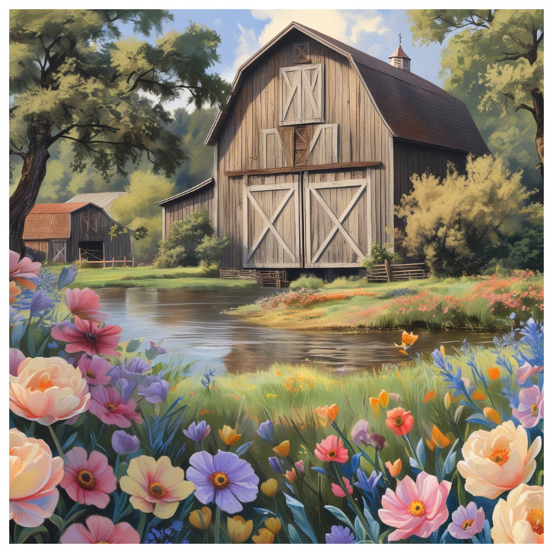 Tapis de bain Rustic Barn, L 24 po x L 17 po