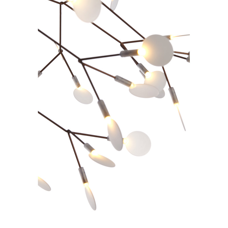 Heracleum III LED Chandelier, Copper, 20.9" H x 28.3" W x 28.3" D, 393.7"