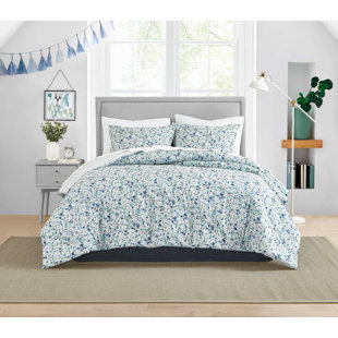 Ensemble d'édredon réversible en coton bleu Poppy & Fritz Olivia