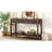 Striped Ash Veneer Console Table - Modern Style for Any Room-193883465