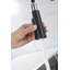 Robinet de cuisine noir mat avec distributeur de savon Robinet d'évier de cuisine à poignée simple avec douchette rétractable Robinet de lavabo utilitaire à un trou pour lavabo en acier inoxydable