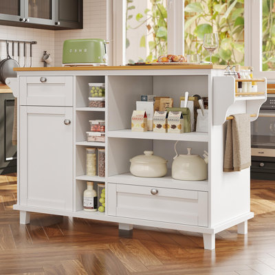 Asberry Wood Kitchen Island