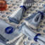 ensemble de 4 serviettes en chambray effilochées-101293279