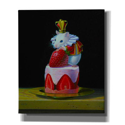 Mouse On A Cake' by Valery Vecu Quitard, Canvas Wall Art