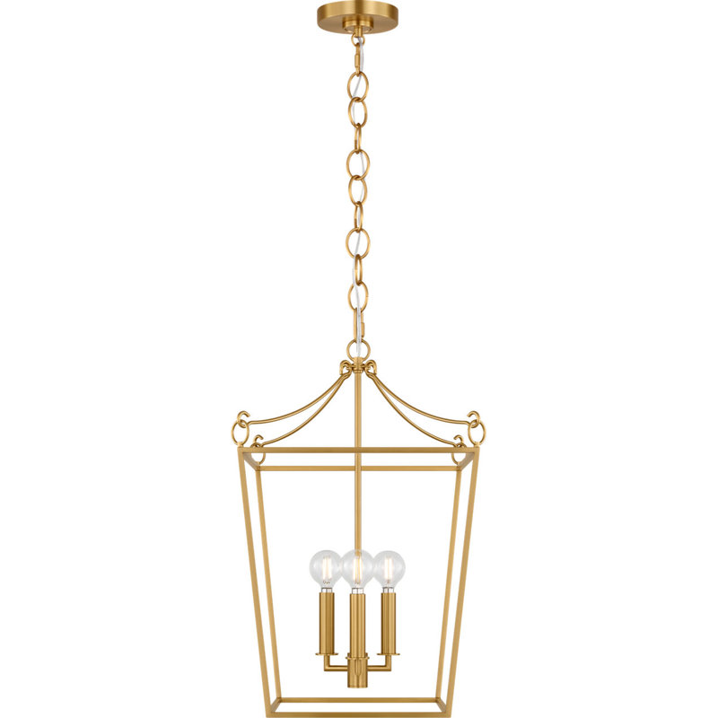Carlyle Lantern, Burnished Brass, 87" H x 13.75" W  x 13.75" D, 3