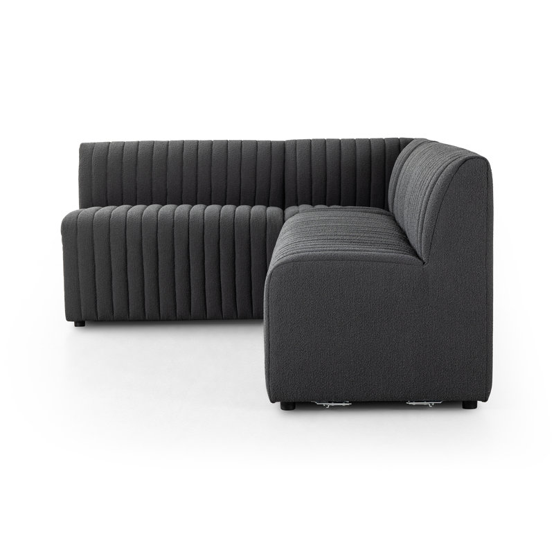 Augustine Modular Sectional, 31.5" H x 100" W x 66.5" D, Black Polyester