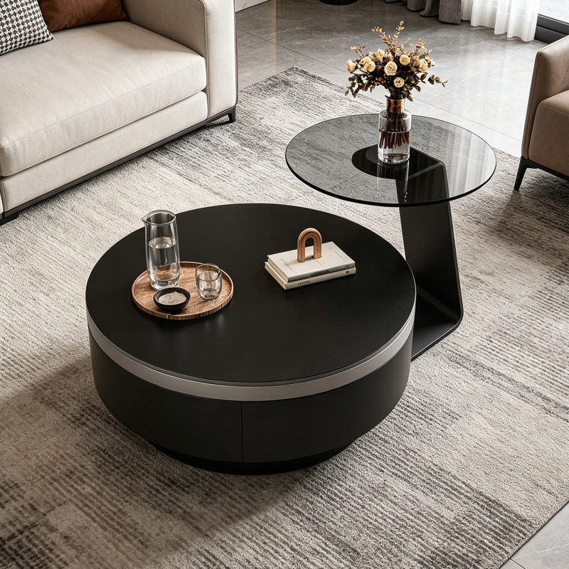 Table basse de luxe Modern Light, 13" H x 31.49" L x 31.49" W