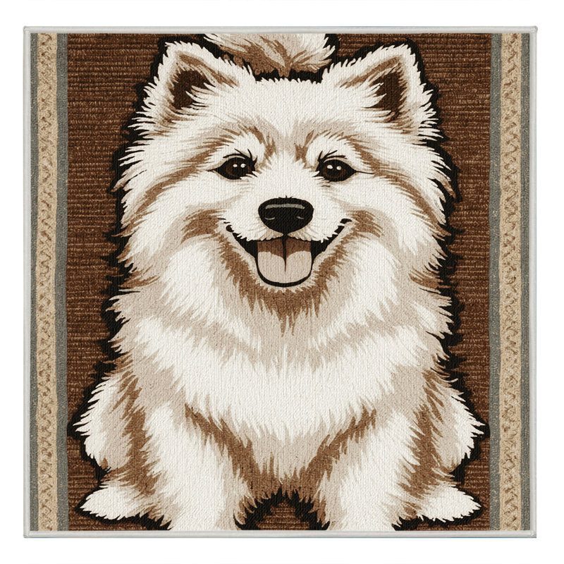  Tapis lavable pour chien esquimau américain, Rectangle 4pi x 6 pi