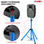 Paire de pieds d'enceintes ajustables en hauteur 54" robustes pour sonorisation, DJ et moniteurs de studio