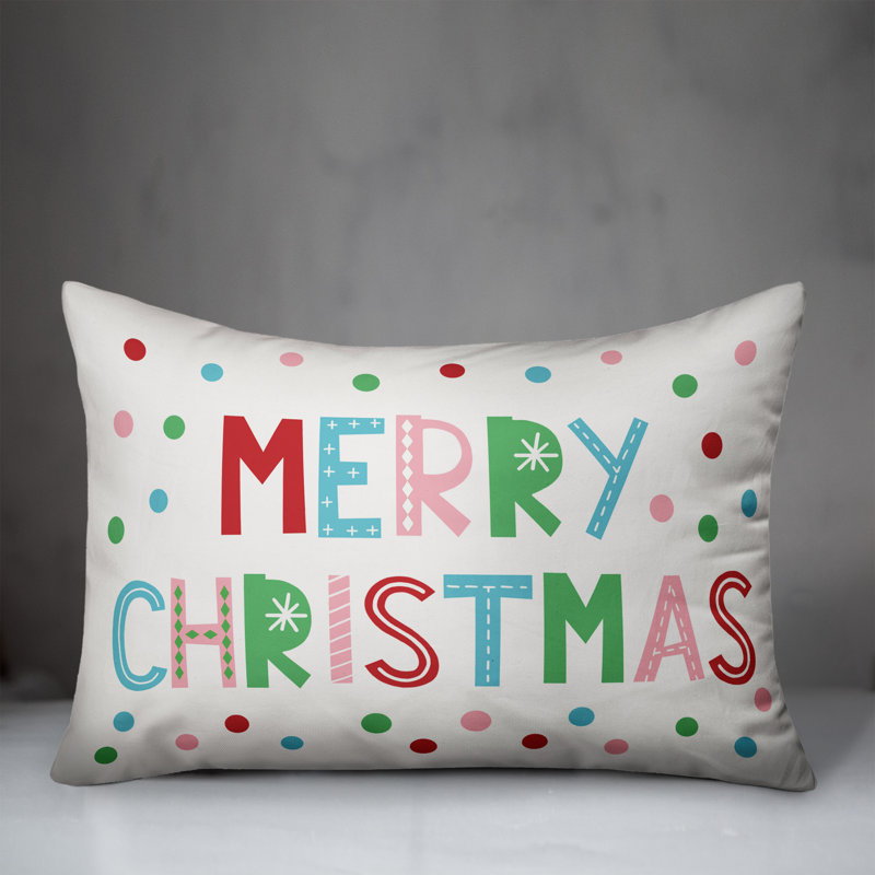  Coussin Merry Christmas, Housse de coussin seulement - sans coussin