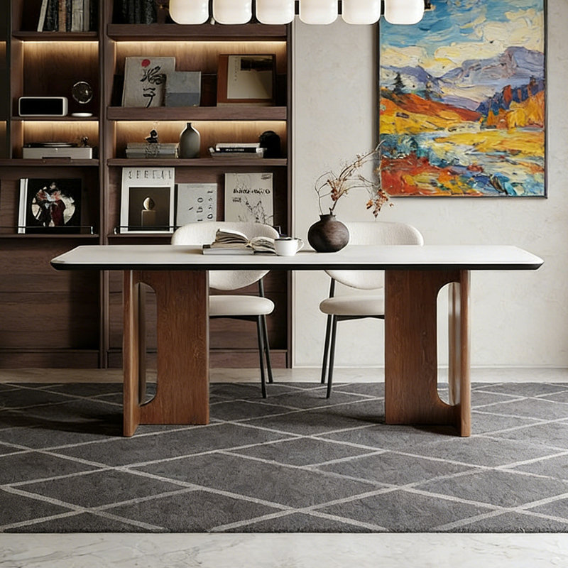 Simple style rectangular dining table, 29.53"H x 70.87"L x 35.43"W