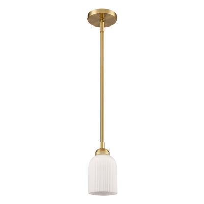 Luminaire suspendu 1 lumière, or brossé