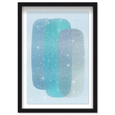 Teal Gradients Framed Graphic Art