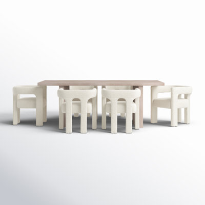 Aruna 7 Piece Solid Wood Rectangular Dining Set