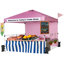 10 X 10 Feet Foldable Commercial Pop-Up Canopy With Roller Bag And Banner Strip