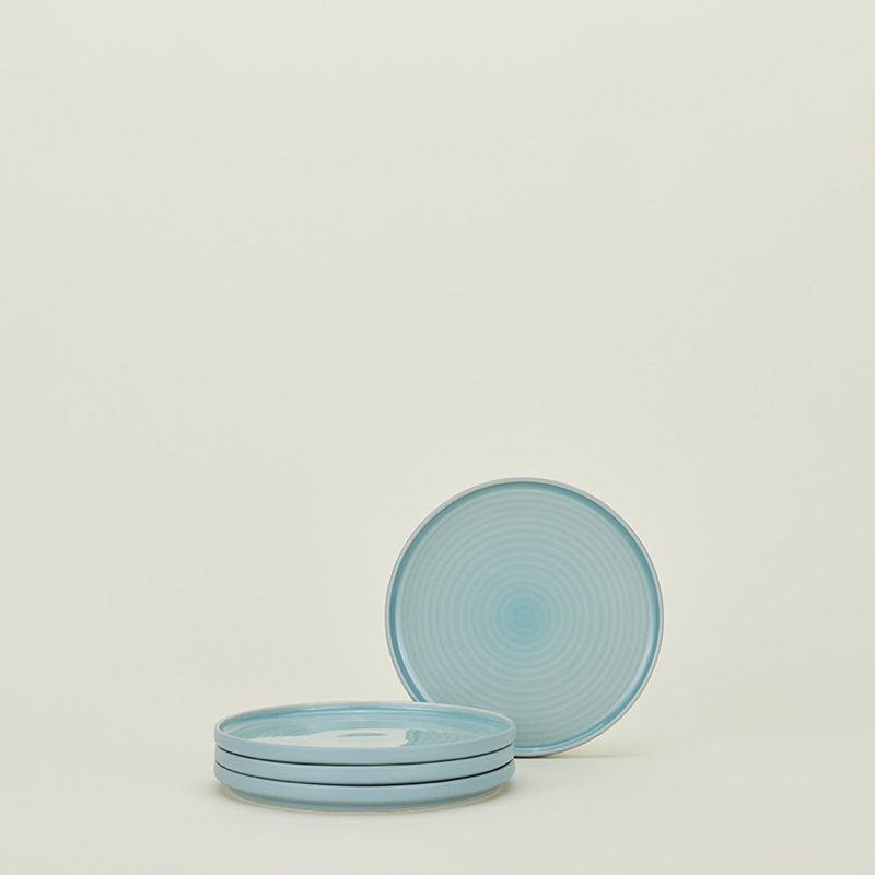 Essential Stoneware Dinnerware Set - Service for 4, Sky