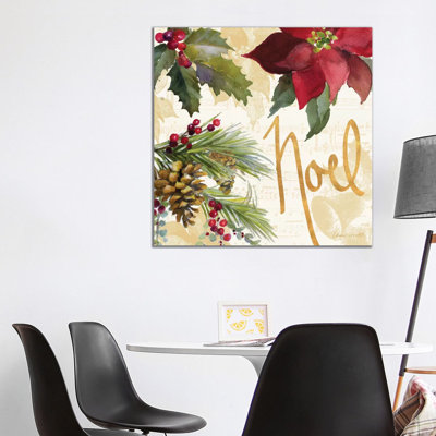 Christmas Poinsettia Iii by Lanie Loreth - Wrapped Canvas Gallery-Wrapped Canvas Giclée