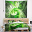 Tapisserie abstraite mystique vert fractal-28496767