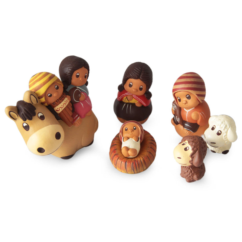 Ensemble de crèche de Noël en céramique 7 pièces Latife