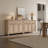43.39'' W 2-Drawer And 3-Door Rattan Sideboard With Adjustable Shelves-175987701
