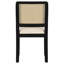 Chaise d'appoint de salle à manger en rotin noir Benson (ensemble de 2)