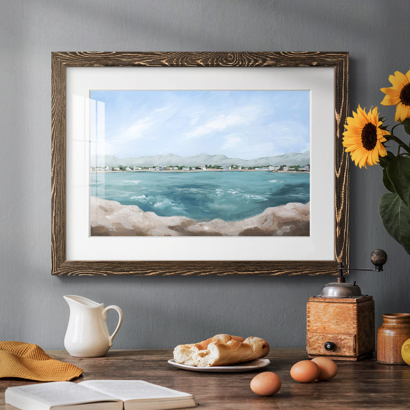 Turquoise Isle III, Noyer, H 14 po x l 20 po x P 1,5 po