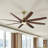 72" 8 - Blade Large Dimmable LED Ceiling Fan With Light And Remote Control, Modern Indoor Outdoor Ceiling Fan For Living Room Bedroom Patio, Quiet 6 Speed Reversible DC Motor, 3 Color Temperatures, Downrod Mount, Sloped Ceiling Compatible-1878309549