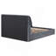 Grand lit plateforme gris anthracite Brewster