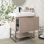 Meuble-lavabo autoportant 24 po avec lavabo rectangulaire intégré sans robinet