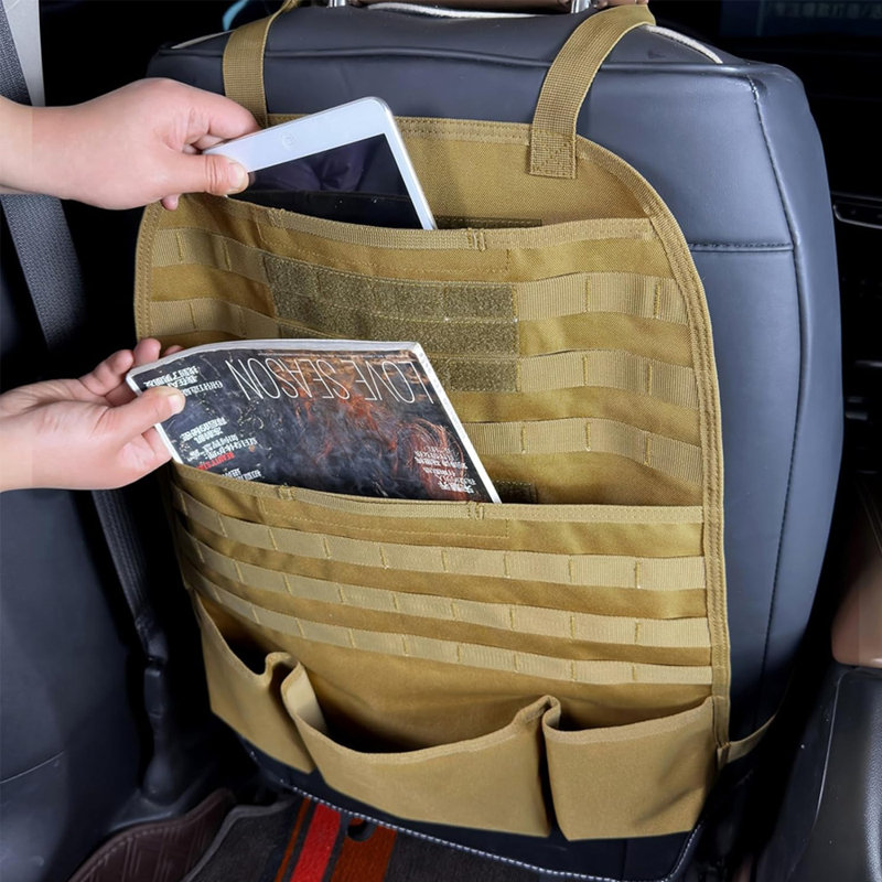 Organisateur de dossier de voiture, H 22,44 po x l 17,32 po x P 1,96 po, Kaki