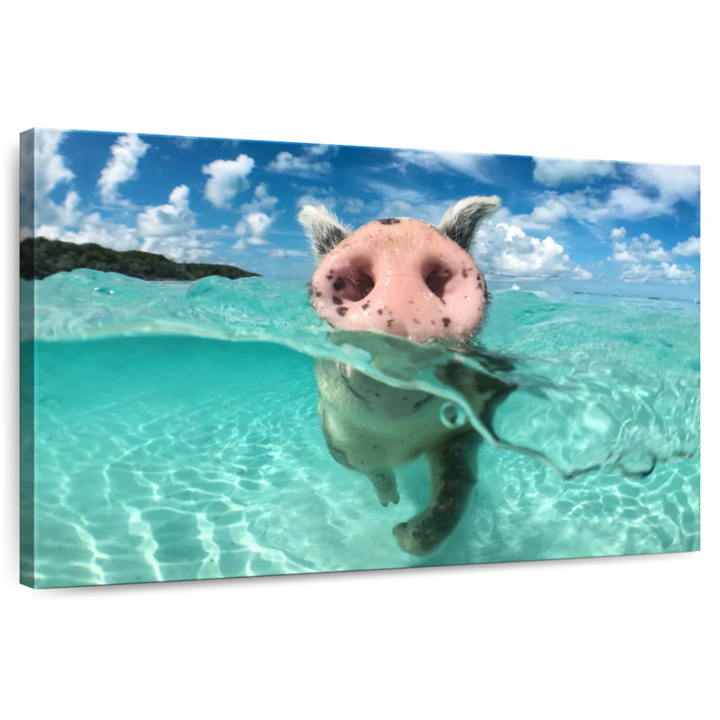 Brampt Swimming Wild Pig, 32" H x 48" W