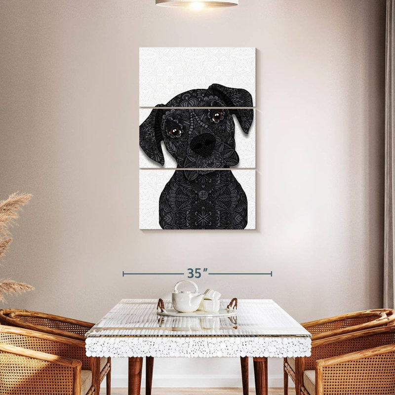 Brampt Black Boxer, 45" H x 28" W