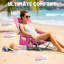 Chaise pliante Beach Beach avec sac isotherme et porte-gobelet, support 350 lb (paquet de 2)-131240508