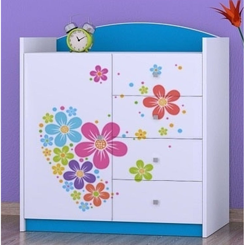 Niemi Kids 4 - Drawer Combo Dresser, Blue