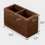 Walnut Pencil Holder (Double Slots) Wood Pen Holder For Desk