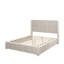 Structure de lit plateforme en bois massif avec tête de lit haute, aucun sommier requis, assemblage facile-1141077835-1141077832