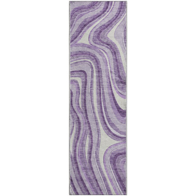Premium Machine Washable Prisco Lavender Rug