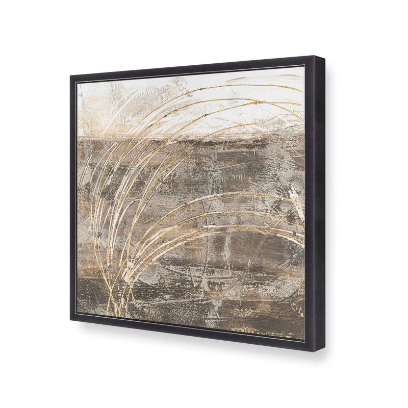 Cercles de lumière II, H 13,75 po x l 13,75 po, Encadrement ouvert, zinc vieilli