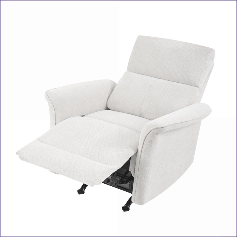 Fauteuil inclinable manuel inclinable pour petits espaces, chambre de bébé en tissu gris ardoise | Tissu | Rembourré