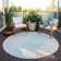 Machine Washable Indoor/Outdoor Cinead ACN1675 Seafoam Rug