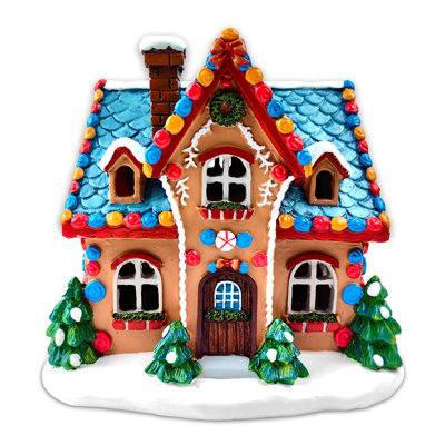 Figurine de Noël de fête des fêtes éclairée Whimsically Sweet Gingerbread