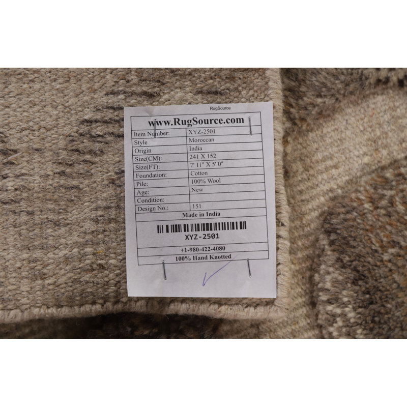One-of-a-Kind 5'0" X 7'11" New Age Wool Area Rug in