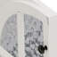 Meuble-lavabo Farmhouse avec lavabo en céramique, armoire de salle de bain rustique rétro avec poignées en bronze et 2 portes à fermeture en douceur