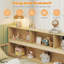 Lit simple Montessori avec tablettes de rangement et rails de sécurité-62097399-62097392