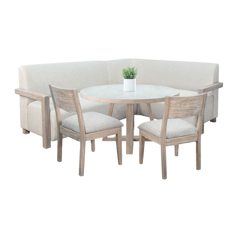 Sunny Designs 4-Piece Upholstered Dining Set With Round Table