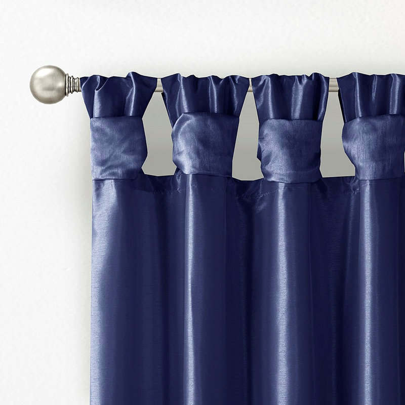 Panneau de rideau de fenêtre Twist Tab, L 50,05 po x L 84,05 po, Marine