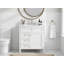 Meuble-lavabo de salle de bain 30 po avec lavabo supérieur, meuble-lavabo moderne avec 2 tiroirs et tiroir escamotable, meuble-lavabo simple
