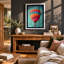 Rainbow Flight Modern 1 Piece Single Picture Frame Wall Art-136693803-136693808
