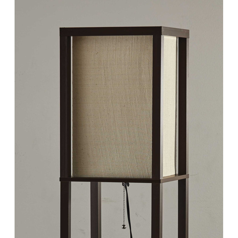 Sooraj 63'' Column Floor Lamp, Walnut