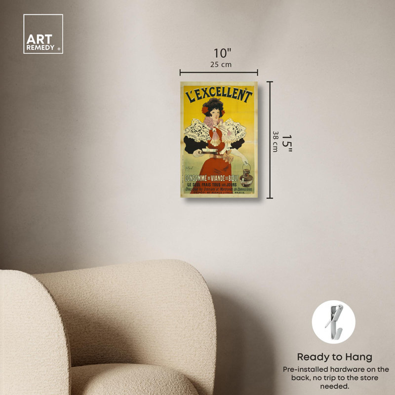 Lexcellent Consomme Poster Canvas in Yellow and Red